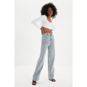 Trendyol Gray High Waist 90's Wide Leg Jeans vyobraziť
