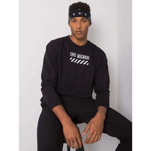 LIWALI Black men's cotton sweatshirt vyobraziť