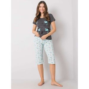 Graphite two-piece pajamas with a print vyobraziť