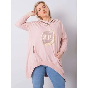 Dusty pink plus size hoodie vyobraziť