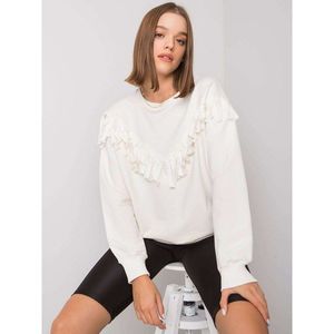 Women's white sweatshirt with fringes vyobraziť