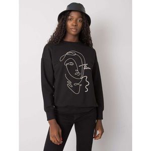 Black sweatshirt with embroidery vyobraziť