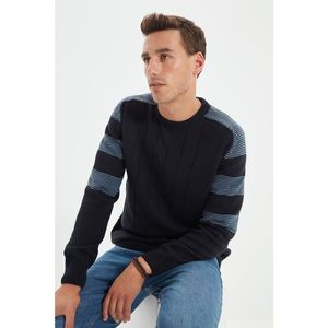 Trendyol Navy Blue Men Regular Fit Crew Neck Knitwear Sweater vyobraziť