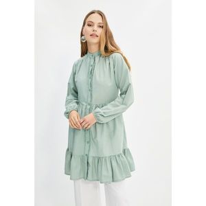 Trendyol Mint Judge Collar Tunic vyobraziť