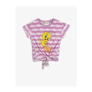 Koton Girl's Purple Tweety Licensed Cotton T-Shirt vyobraziť