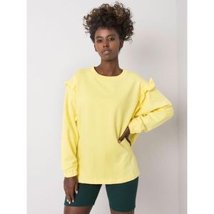 Yellow cotton sweatshirt without a hood vyobraziť