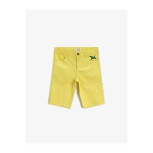 Koton Boy's Yellow Embroidered Shorts vyobraziť