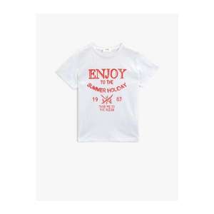 Koton Women's Short Sleeve Crew Neck T-Shirt vyobraziť