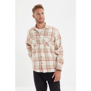 Trendyol Tile Men Regular Fit Shirt Collar Long Sleeve Buttoned Double Pocket Lumberjack Plaid Shirt vyobraziť