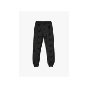 Koton Boy's Anthracite Patterned Sweatpants vyobraziť