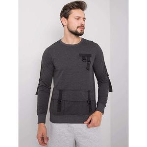 Dark gray men's cotton sweatshirt vyobraziť