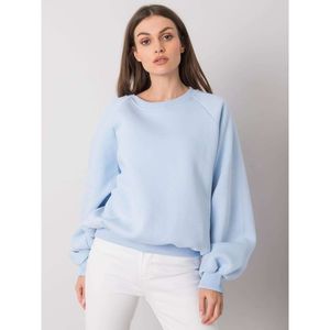 RUE PARIS Light blue plain sweatshirt vyobraziť