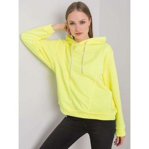 Fluo yellow women's hooded sweatshirt vyobraziť