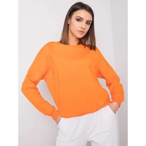 RUE PARIS Orange sweatshirt without a hood vyobraziť