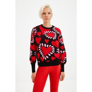 Trendyol Black Jacquard Crew Neck Knitwear Sweater vyobraziť