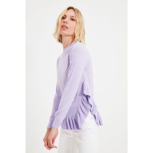 Trendyol Dried Lilac Skirt Flywheel Knitwear Sweater vyobraziť