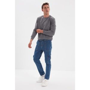 Trendyol Indigo Men's Relax Fit Cargo Pocket Jeans vyobraziť