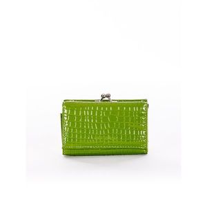Women's green wallet with earwires vyobraziť