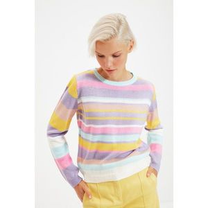 Trendyol Mint Color Block Crew Neck Knitwear Sweater vyobraziť