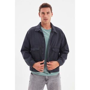 Trendyol Anthracite Men's Oversize Pocket Denim Jacket vyobraziť