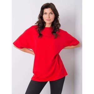 RUE PARIS Red cotton t-shirt vyobraziť