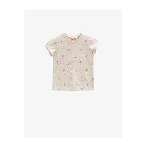 Koton Floral Polka Dot Cotton T-Shirt vyobraziť