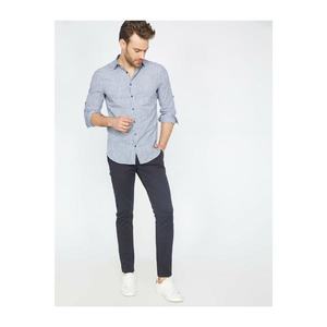 Koton Men's Gray Slim fit pocket detailed normal waist trousers vyobraziť