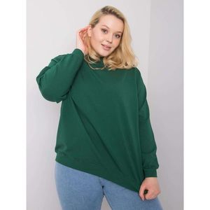 Dark green plus size basic sweatshirt vyobraziť