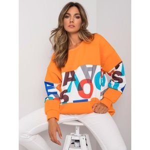 Orange ladies' sweatshirt without a hood vyobraziť