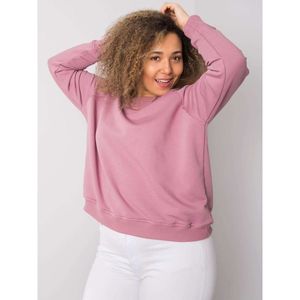 Dusty pink plus size sweatshirt without hood vyobraziť