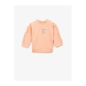 Koton Baby Girl Pink Printed Long Sleeve Crew Neck Sweatshirt vyobraziť