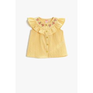 Koton Baby Girl Yellow Plaid Shirt vyobraziť