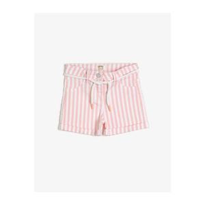 Koton Girls Pink Striped Shorts vyobraziť