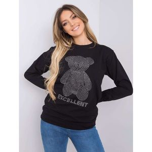 Women's black sweatshirt with an application vyobraziť