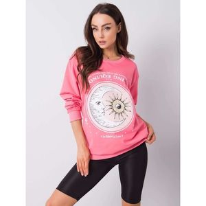 Women's pink sweatshirt without a hood vyobraziť