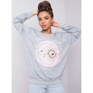 Gray women's sweatshirt without a hood vyobraziť