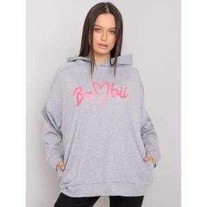Women's gray hoodie with pockets vyobraziť