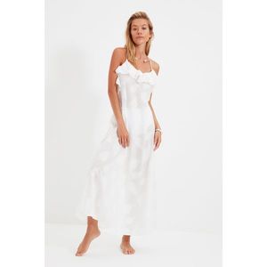 Trendyol White Jacquard Woven Beach Dress vyobraziť