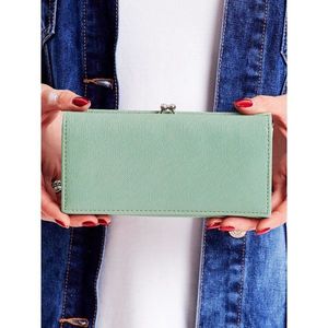 Women's green wallet with an outer compartment for earwires vyobraziť