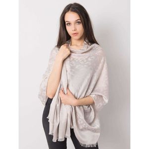 Gray shawl with an animal motif vyobraziť