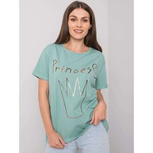 Marine women's cotton t-shirt with a print vyobraziť