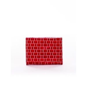 Women's red wallet with a geometric pattern vyobraziť