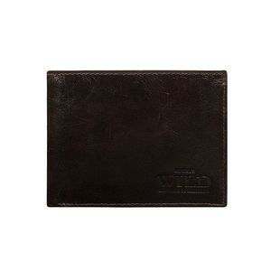 Leather horizontal wallet for a brown man vyobraziť