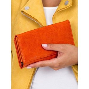Orange women's wallet with earwires vyobraziť