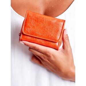 Orange wallet with a zipper closure vyobraziť