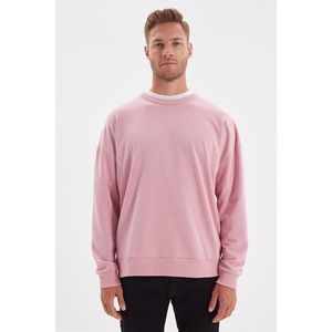 Trendyol Pink Men's Oversize Fit Sweatshirt vyobraziť