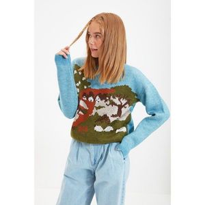 Trendyol Multicolor Jacquard Knitwear Sweater vyobraziť