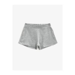 Koton Girl's Gray Cotton Shorts vyobraziť