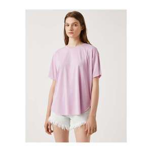 Koton Women's Lilac Crew Neck T-Shirt vyobraziť