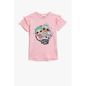 Koton Girl's Light Pink T-Shirt vyobraziť